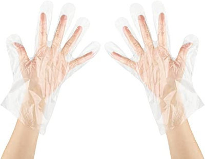 X-large disposable clear gloves